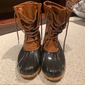 Womens Sporto Arianna The Original Duck Boot Tan Faux Fur Brown Shoes Size 7.5M